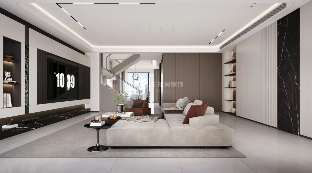 锦绣花城448平别墅装修设计【意式简约】